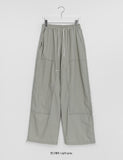 [unisex] Shiol Rivet Banding Nylon Wide Pants