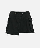 Arc Unbalanced Wrap Skirt