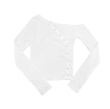 Curved Snap One-Shoulder Tee