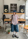 [unisex] Hotem Cool Banding Denim Bermuda Pants