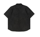 Stitch Black Denim Short Sleeve Shirt