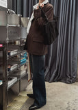 Eunice Ribbed Cat Bootcut Denim Pants