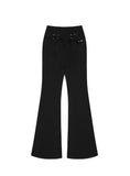 [mnem] eyelet leggings bootcut pants