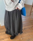 Hillger Brushed Dot Long Skirt