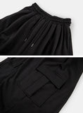 Maxi cargo wide sweat capri pants