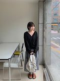 Futero Check Frill Banding Long Skirt