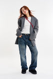 Sutton washed boot cut denim pants