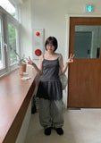 Beita Stripe Wide Cotton Pants