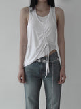 Leme Shirring Layered Sleeveless