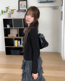 [Sleeveless + Cardigan Set] Moline Lace Layered Cardigan