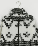 Vikin Wool Nordic Quilting Fleece Zip-Up Jumper