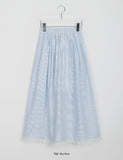 Beku Banding Stripe Lace Long Skirt