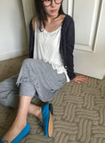 Barimi Lace Ribbed U-Neck Summer Cardigan