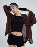 Julie See-Through Stripe Shirt