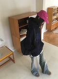 Kame two-way snap button long wide denim pants
