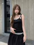 Topping Layered Color Matching Two-Tone Sleeveless Set