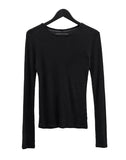 Rat Cut Boat Neck Long Sleeve Tee