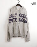Bipo Over Fit Lettering Two-Way Hood Zip-Up