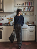 Izu brushed two-tuck slacks