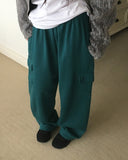 [Brushed Lining] Beams Wide Cargo Pile Training Pants