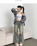 Summer No-Fade Balloon Wide-Fit Denim Pants