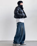 Groy Washing Balloon Denim Pants