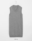 Melphen V-neck Knit Vest One Piece