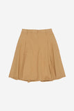 Two face box pleated midi skirt