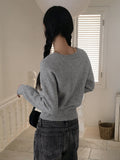Baba Cable Bolero Square Neck Long Sleeve Knit