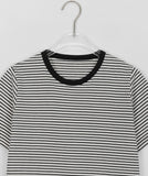 Retiki stripe color matching short sleeve tee