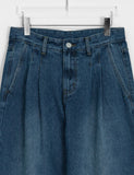 [unisex] Laryuki Pintuck Denim Wide Pants
