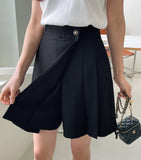 Wayling Pleated Banding Skirt Pants
