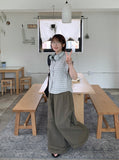 Mocku Banding Nylon Cargo Wide Pants