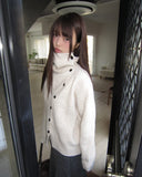 Tuan High Neck Turtleneck Two-Way Ribbed Knit