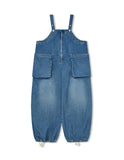 [AG] Side Pocket Denim Balloon Overall
