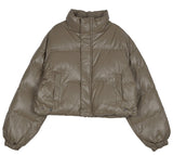 Teni leather padded jacket