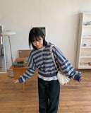 Koshiro Stripe Crop Hoodie