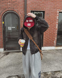 Cosid Rivet Denim Hood Zip-Up