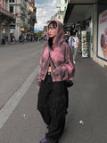 Unisex Tie Dye Over Hooded Zip Up