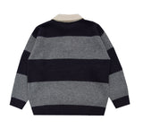 Roaming Collar Stripe Knit