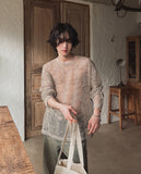 Confuse shine see-through knit