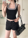 Kine Eyelet Belted Shorts