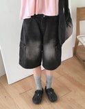 Tishan Cargo Bermuda Half Denim Shorts