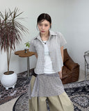 Monita Check Crop Shirt