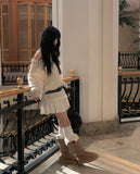 Bolt Winter Fur Platform Sole Long Boots