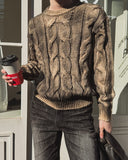 Tienz Vintage Washing Cable Knit
