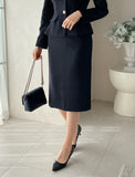 Meli Tweed H-Line Skirt