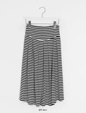 Ryujini striped long skirt