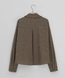 Ryurri Check Frill Collar Blouse