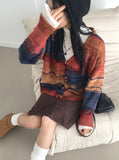 Fuzz Vintage Gradient Duffle Knit Cardigan